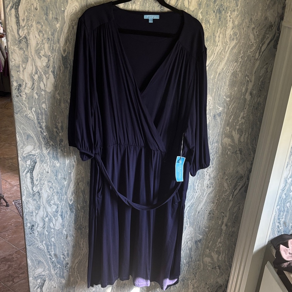 Draper James Navy Midi Dress nwt